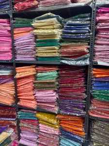 Tissu satiné tissé éco-responsable Somali Bridal Dirac Gougra pour robes de mariée et literie - Product Image 6