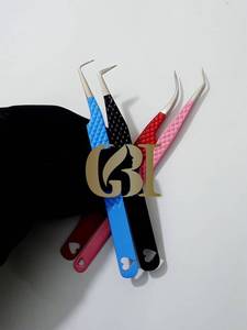 Pinzas de Acero Inoxidable de Alta Calidad para Extensiones de Pestañas, Rojas/Azules/Blancas, Punta de Fibra de Precisión, Antimagnéticas, Antiestáticas, 10 mm - Product Image 4