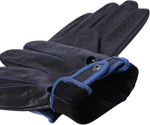 Gants de conduite en cuir non doublés pour hommes avec écran tactile - Product Image 3