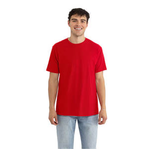 T-shirts pour hommes de qualité supérieure, col rond, coupe classique, 100% coton/polyester, teinture unie, respirants et écologiques - Product Image 6