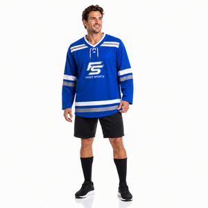 Maillot de hockey sur glace personnalisé sublimé professionnel pour hommes, uniforme d'équipe respirant, vêtements de sport d'entraînement, design à lacets, tenue de hockey - Product Image 3