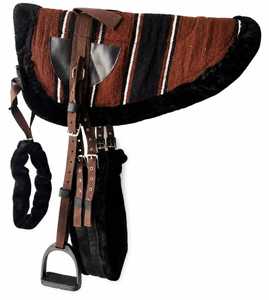 BLUHORSE Blue Velvet All-Purpose Durable English Equestrian Saddle Pad Set Hand Strap High-Density <b>Fishnet</b> Lined Customized - Product Image 3