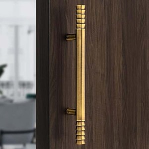 Poignée de porte principale robuste en laiton de 14 pouces pour portes en verre et en bois – Poignées en laiton à tirer et pousser - Product Image 1