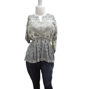 Truyền Thống Ấn Độ Cotton Lụa Kurti Tinh Tế In Phụ Nữ Dân Tộc Của Áo Cưới Pakistan Phong Cách Chikankari <span class=keywords><strong>Net</strong></span> <span class=keywords><strong>Saree</strong></span> Người Lớn - Product Image 1