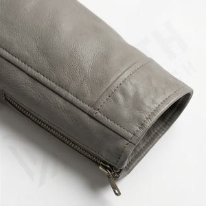 Veste en cuir véritable pour homme NAI-0470A, style motard, fermeture éclair, taille XL, idéale pour l'été, article de vente en gros, couleur personnalisable - Product Image 6