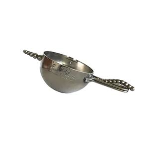 Petite tasse à dégustation plaquée argent, à double anse festonnée, bol décoratif en métal, style antique, articles de bar, décoration de table de luxe | Vente en gros - Product Image 2