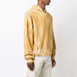 Sweat-shirts thermiques pour hommes, coupe ample, en coton mélangé délavé à l'acide, coupe-vent et respirants, prix de gros, les plus vendus - Product Image 2