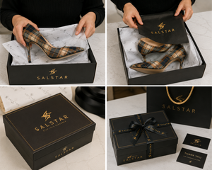 Chaussures à talons hauts de luxe pour femmes, style escocais à carreaux, de haute qualité, pour mariage, OEM - Product Image 5