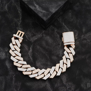 Bracelet gourmette en diamant de laboratoire VVS de créateur, taille brillant rond, bijoux fins, chaîne hip-hop, collection élégante - Product Image 4