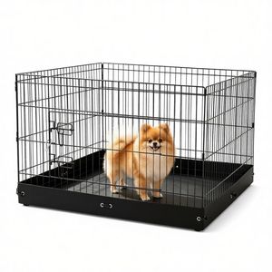 Cuccia Moderna Rettangolare per Cani da Esterno con Tetto in Acciaio Salvaspazio per Animali di Piccola Taglia - Product Image 3