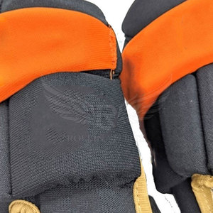 Gants de hockey sur glace en cuir de haute qualité, rembourrés et souples, à doigts entiers, avec sangle de poignet réglable, protection UV, fermeture à lacets, équipement sportif - Product Image 3