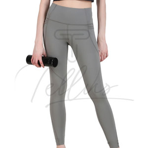Leggings de Compresión Sólidos para Mujer, Hechos a Medida, Cintura Alta, Elásticos en Cuatro Direcciones, Transpirables, Largos - Product Image 5
