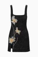 Robe Courte Sexy de Haute Qualité pour Femme, Vêtement avec Appliques, Paillettes et Perles, Mini Robe de Soirée pour Club et Cocktail