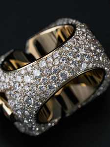 <b>Gold</b> Color Oval Cut Stone <b>Ring</b> Rhodium Plated Silver Band <b>Cocktail</b> Jewelry for Anniversary Gift - Product Image 1
