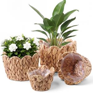 Panier en jacinthe d'eau tressé traditionnel vietnamien pour l'organisation des articles ménagers - Product Image 6
