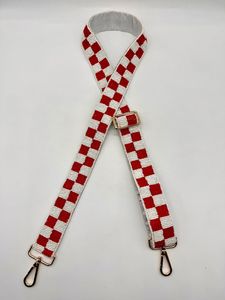 Rock <b>Chalk</b> Beaded Strap Red Blue White Letters Non Woven Fabric Decorated Handle - Product Image 3