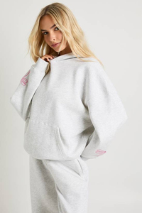 Ensemble de survêtement décontracté d'hiver pour femme, 2 pièces, à capuche, en polyester/coton écologique, respirant, sweat-shirt et pantalon de survêtement - Product Image 4