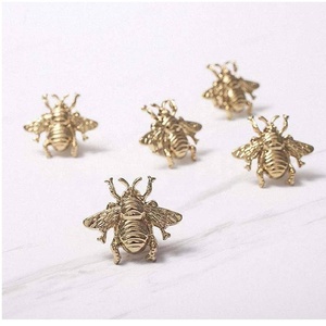 High Quality <b>Gold</b> Brass Bee Knobs Brass <b>Handles</b> Pulls Metal Drawer Knob for Cupboard Dresser Cabinets and Drawers - Product Image 2