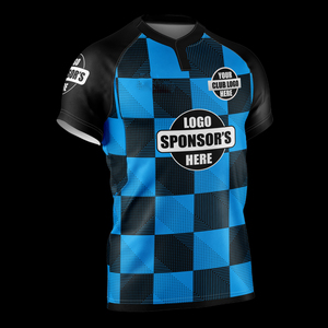 Camiseta de Fútbol Sublimada Personalizada, Camiseta de Fútbol de Manga Corta para Hombre, Camiseta de Rugby Deportiva Ajustada OEM, Uniforme Deportivo - Product Image 2