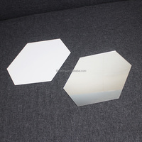 Miroir mural hexagone rond en cercle personnalisé avec motifs autocollants pour décoration murale en acrylique pour salon et maison