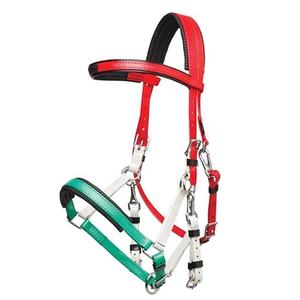 Premium <b>Genuine</b> Leather Horse Halter with Soft Sheepskin Padding Luxury Equestrian Leather Headstall - Product Image 1