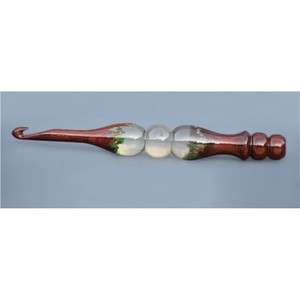 Crochet ergonomique de luxe en résine et bois, aiguille à tricoter hybride faite à la main, grande taille 6mm-10mm, outil de tissage pour cadeaux et artisanat DIY - Product Image 1