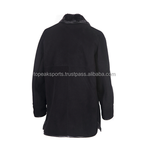 Manteau long trench en cuir noir respirant et écologique pour homme, modèle original tendance 2026, conception personnalisée de haute qualité, vente chaude OEM - Product Image 2