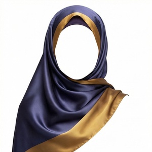 Hiyab de Seda Satinada de Color Sólido para Mujer, Suave al Tacto, para Uso Diario, Pañuelo Étnico de Oriente Medio - Product Image 1