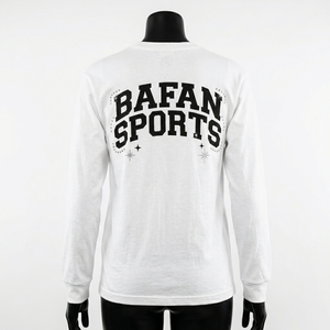 Camiseta de Manga Larga de Algodón Jersey de Alta Calidad, 200 GSM, Blanca, con Estampado Gráfico, Cuello Redondo, Personalizable - Product Image 4