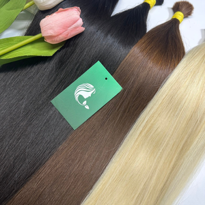 Extension de cheveux humains crus Cheveux indiens crus vierges en vrac Cheveux droits soyeux naturels non traités en vrac - Product Image 3