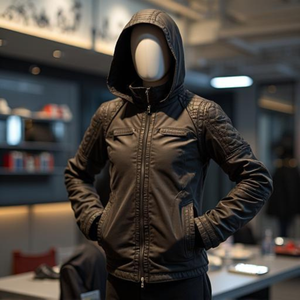 Ensemble de survêtement décontracté personnalisé en molleton brodé en coton tricoté - Product Image 3