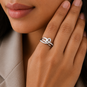 Anillo Infinito de Plata de Ley 925 para Mujer con Circonita Cúbica, Diseño Elegante y Romántico, Acabado Pulido, para Uso Diario - Product Image 3