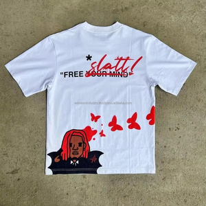 เสื้อยืดผู้ชายผ้าฝ้าย100% สีเขียวทรงหลวมสไตล์แฟชั่นแบบสั่งทำชุดสตรีทแวร์ทรงหลวมดีไซน์โอเวอร์ไซส์ - Product Image 2