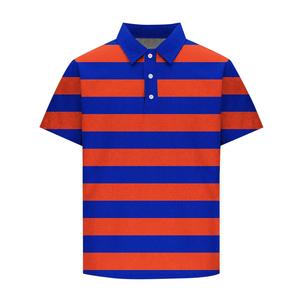 Chemise décontractée à rayures pour homme, à manches courtes, en maille respirante, polyester et élasthanne, séchage rapide, boutonnée, exportée du Bangladesh - Product Image 5