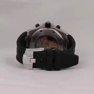 Reloj de Hombre Personalizado, Clásico, de Lujo, Mecánico, Moderno, Sencillo, con Cronógrafo, Caja Cuadrada de 41 mm, Cristal de 20 mm con Moissanita VVS - Product Image 2