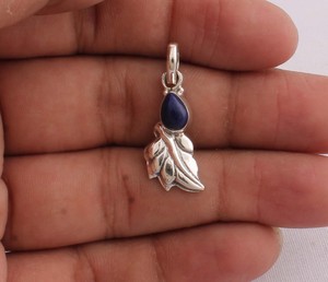 Colgante de Lapislázuli Natural, Plata de Ley 925, Joyería al por Mayor, Collar de Piedra Preciosa Azul Real Intenso para Mujer, Hecho a Mano - Product Image 1