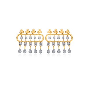 14K Yellow Gold Diamond Earrings Pear Cut Lab-grown Diamonds Classic Style Women's Everyday Wear - Product Image 1