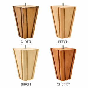 Pieds de canapé en bois massif à design cannelé, pieds de meubles décoratifs traditionnels pour canapé, armoire, salon, chambre, appartement sur mesure - Product Image 2