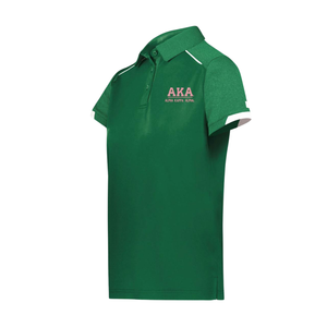 Polo AKA Legend, Color Verde Kelly, Manga Corta, Cuello Camisero, para Golf, Personalizado con Bordado AKA Apparel - Product Image 2