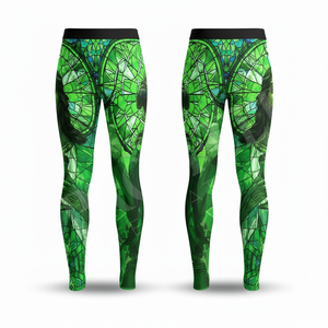 Leggings de compression personnalisés de qualité supérieure, imprimés sur mesure, extensibles, pour la course à pied, la gym, le yoga, pantalons ajustés de haute performance pour hommes - Product Image 4