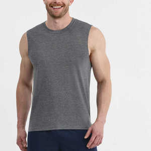 เสื้อกล้ามถักคอโอ รุ่น TTT-031 สำหรับผู้ชาย ยี่ห้อ Hawk Eye Sports สีเทาล้วน ผ้าฝ้าย ระบายอากาศได้ดี น้ำหนัก 220 กรัม ลดราคาสุดร้อนแรงประจำฤดูร้อนปี 2026 - Product Image 6