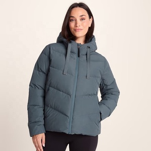 Chaqueta acolchada para mujer con capucha, abrigo de plumón con cremallera, ropa de abrigo de invierno, parka informal ligera y cálida, chaqueta acolchada para mujer - Product Image 1