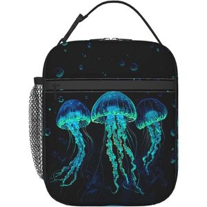 Borsa termica riutilizzabile per il pranzo Jellyfish, borsa termica isolata per lavoro, viaggi, picnic ed escursioni, per uomini e donne - Product Image 1