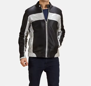Chaqueta de Motocicleta de Cuero Vacuno Vintage de Manga Larga, Transpirable, Anti-UV, de Alta Calidad, con Cierre de Cremallera, Estilo Deportivo - Product Image 1
