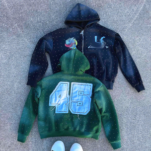 ROGELS Ensemble de survêtement rose à capuche pour femme, sweat-shirt et short streetwear avec appliques étoiles, manches longues, fermeture éclair sur le devant - Product Image 6