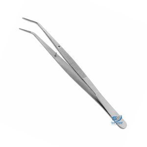 Pinzas de Acero Inoxidable con Mordazas Anguladas y Dentadas para Laboratorio Dental e Instrumentos Quirúrgicos Veterinarios - Product Image 4