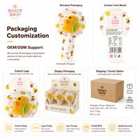 Assorted Shape Gummy Candy 10g Sweet Taste Sugar Coated Multi-Colored Display Box
