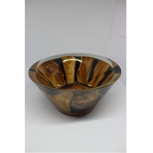 Bol en bois d'acacia de haute qualité avec résine époxy, base artisanale, motif artistique en résine, sans BPA, options personnalisées pour mariage - Product Image 1