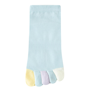 Chaussettes à cinq doigts pour femmes, style fin d'été, couleur bonbon, absorbant la transpiration, résistantes aux odeurs, chaussettes courtes pour femmes, printemps - Product Image 3