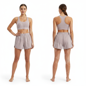 Shorts de sport taille haute pour femmes, style tendance, respirants, séchage rapide, pour la course et la gym, personnalisables avec logo – Vente en gros - Product Image 3